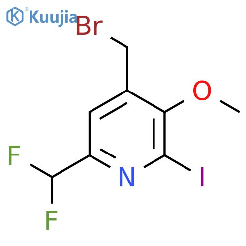 4-(Bromomethyl)-6-(difluoromethyl)-2-iodo-3-methoxypyridine structure