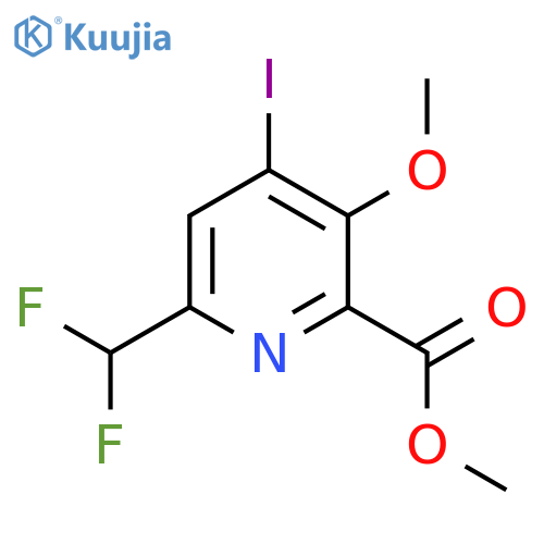 Methyl 6-(difluoromethyl)-4-iodo-3-methoxypyridine-2-carboxylate structure