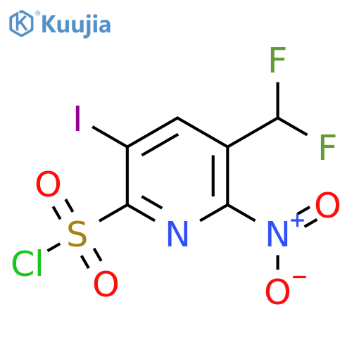 3-(Difluoromethyl)-5-iodo-2-nitropyridine-6-sulfonyl chloride structure