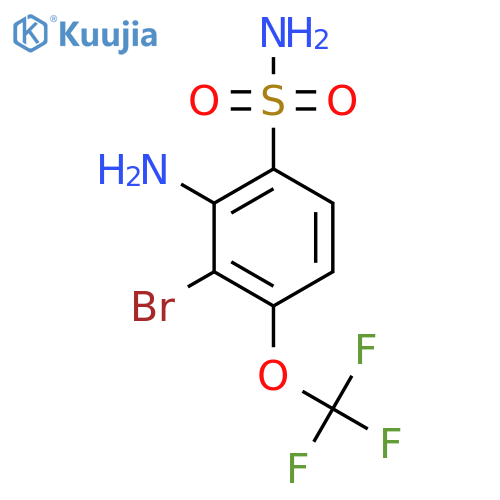 2-Amino-3-bromo-4-(trifluoromethoxy)benzenesulfonamide structure