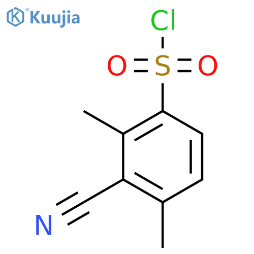3-Cyano-2,4-dimethylbenzenesulfonyl chloride structure