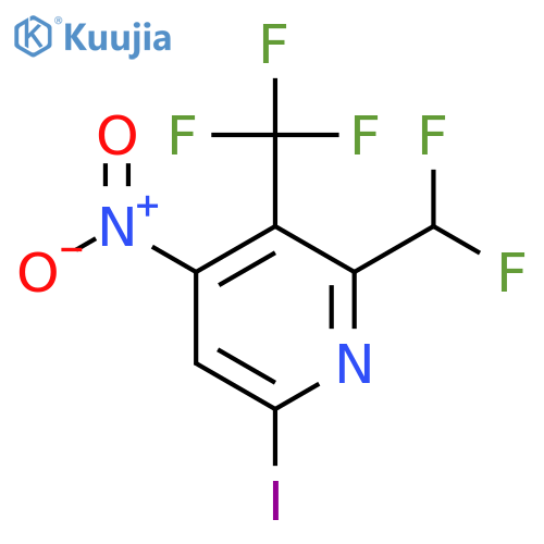 2-(Difluoromethyl)-6-iodo-4-nitro-3-(trifluoromethyl)pyridine structure