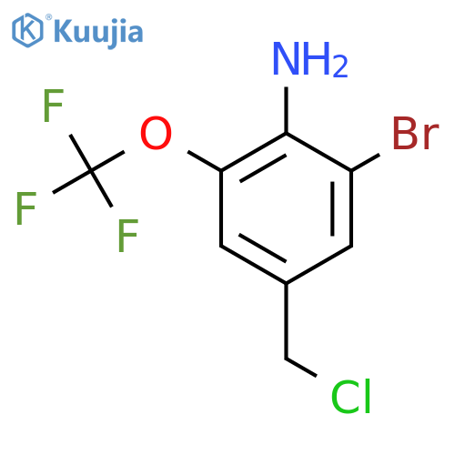 4-Amino-3-bromo-5-(trifluoromethoxy)benzyl chloride structure