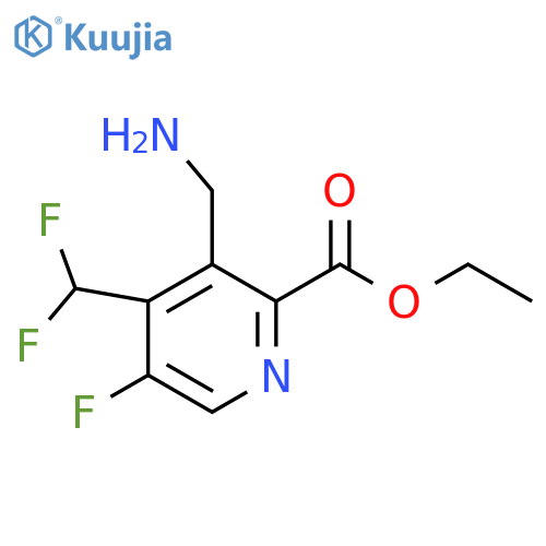 Ethyl 3-(aminomethyl)-4-(difluoromethyl)-5-fluoropyridine-2-carboxylate structure