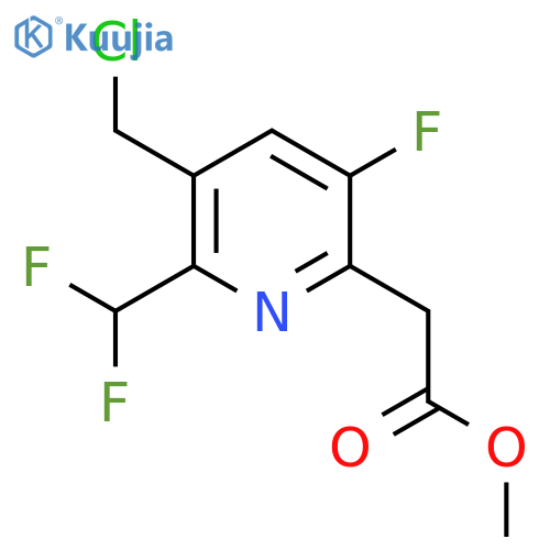 Methyl 3-(chloromethyl)-2-(difluoromethyl)-5-fluoropyridine-6-acetate structure