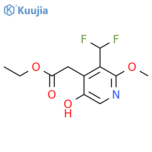 Ethyl 3-(difluoromethyl)-5-hydroxy-2-methoxypyridine-4-acetate structure