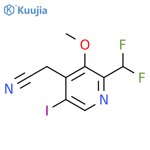 2-(Difluoromethyl)-5-iodo-3-methoxypyridine-4-acetonitrile structure