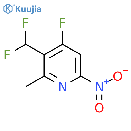 3-(Difluoromethyl)-4-fluoro-2-methyl-6-nitropyridine structure