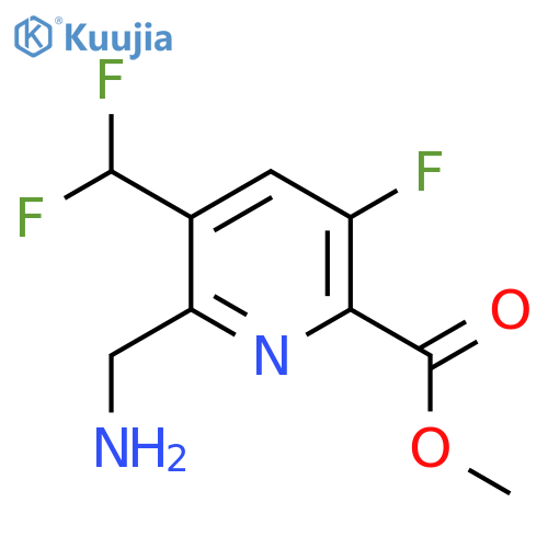 Methyl 2-(aminomethyl)-3-(difluoromethyl)-5-fluoropyridine-6-carboxylate structure