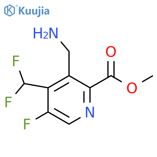 Methyl 3-(aminomethyl)-4-(difluoromethyl)-5-fluoropyridine-2-carboxylate structure