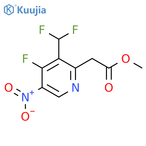 Methyl 3-(difluoromethyl)-4-fluoro-5-nitropyridine-2-acetate structure