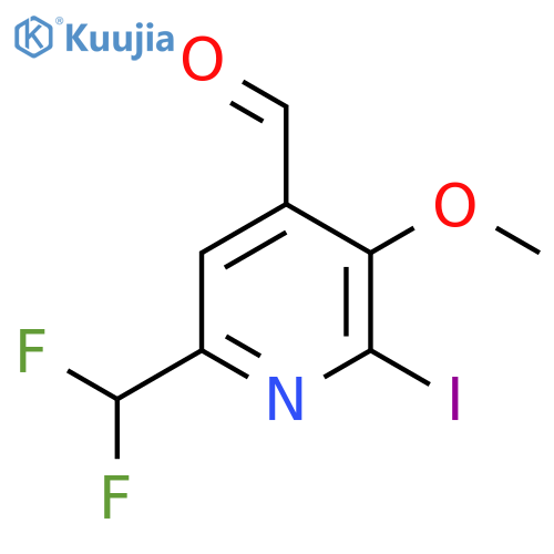 6-(Difluoromethyl)-2-iodo-3-methoxypyridine-4-carboxaldehyde structure