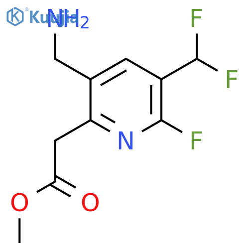 Methyl 3-(aminomethyl)-5-(difluoromethyl)-6-fluoropyridine-2-acetate structure