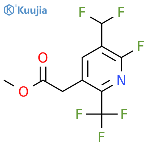 Methyl 3-(difluoromethyl)-2-fluoro-6-(trifluoromethyl)pyridine-5-acetate structure
