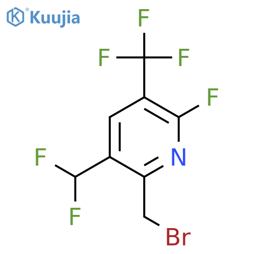 2-(Bromomethyl)-3-(difluoromethyl)-6-fluoro-5-(trifluoromethyl)pyridine structure