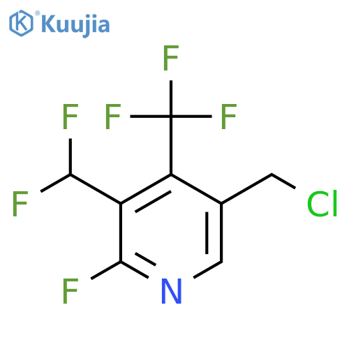 5-(Chloromethyl)-3-(difluoromethyl)-2-fluoro-4-(trifluoromethyl)pyridine structure