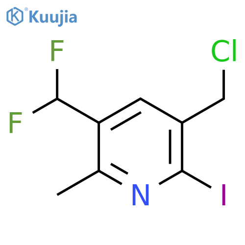 3-(Chloromethyl)-5-(difluoromethyl)-2-iodo-6-methylpyridine structure