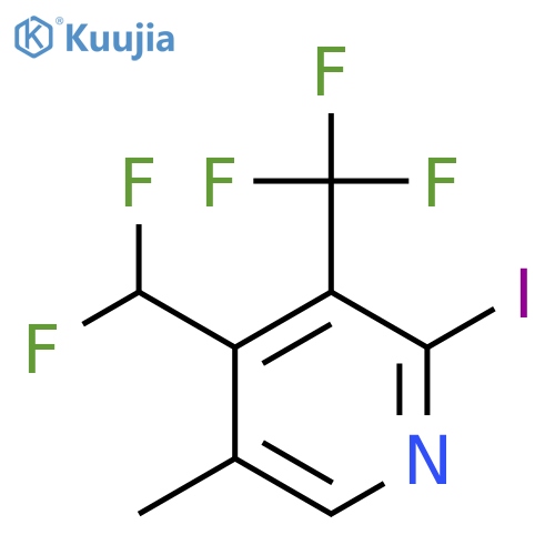 4-(Difluoromethyl)-2-iodo-5-methyl-3-(trifluoromethyl)pyridine structure