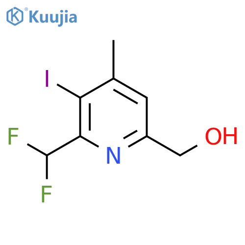 2-(Difluoromethyl)-3-iodo-4-methylpyridine-6-methanol structure