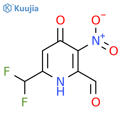 6-(Difluoromethyl)-4-hydroxy-3-nitropyridine-2-carboxaldehyde structure