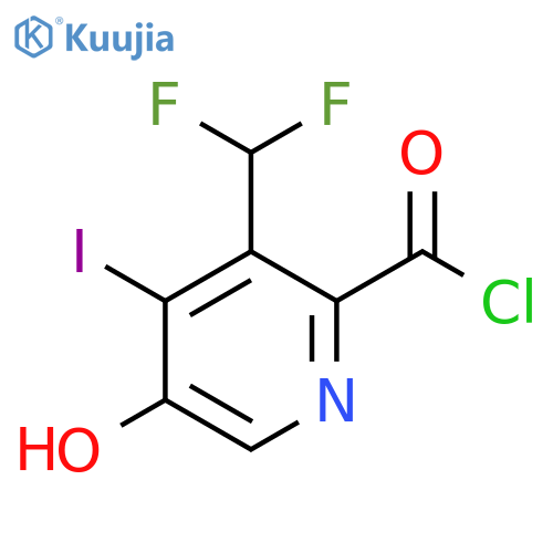 3-(Difluoromethyl)-5-hydroxy-4-iodopyridine-2-carbonyl chloride structure