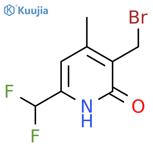 3-(Bromomethyl)-6-(difluoromethyl)-2-hydroxy-4-methylpyridine structure