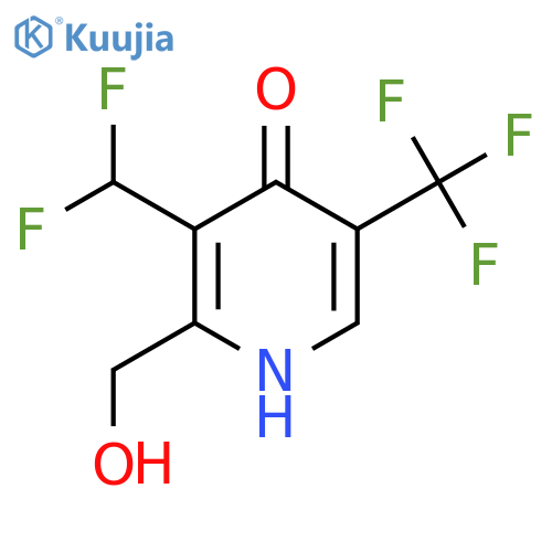 3-(Difluoromethyl)-4-hydroxy-5-(trifluoromethyl)pyridine-2-methanol structure