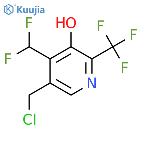 5-(Chloromethyl)-4-(difluoromethyl)-3-hydroxy-2-(trifluoromethyl)pyridine structure
