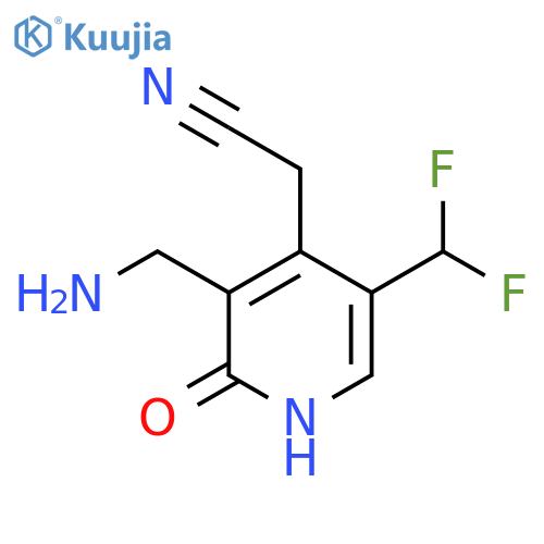 3-(Aminomethyl)-5-(difluoromethyl)-2-hydroxypyridine-4-acetonitrile structure