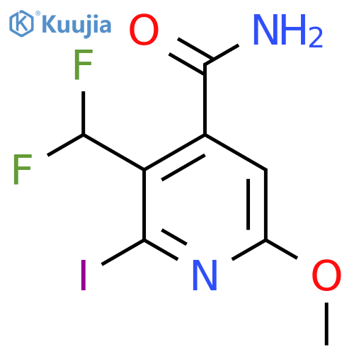 3-(Difluoromethyl)-2-iodo-6-methoxypyridine-4-carboxamide structure