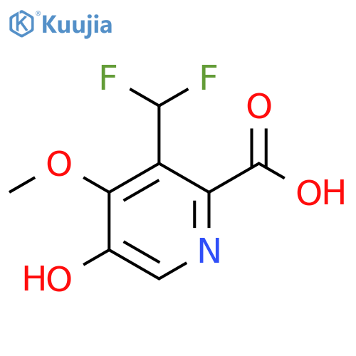 3-(Difluoromethyl)-5-hydroxy-4-methoxypyridine-2-carboxylic acid structure