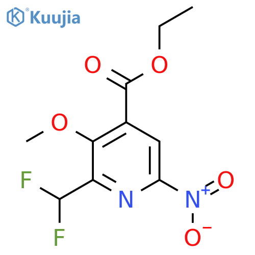 Ethyl 2-(difluoromethyl)-3-methoxy-6-nitropyridine-4-carboxylate structure