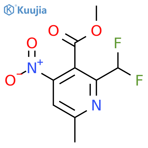 Methyl 2-(difluoromethyl)-6-methyl-4-nitropyridine-3-carboxylate structure