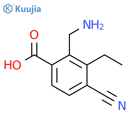2-Aminomethyl-4-cyano-3-ethylbenzoic acid structure