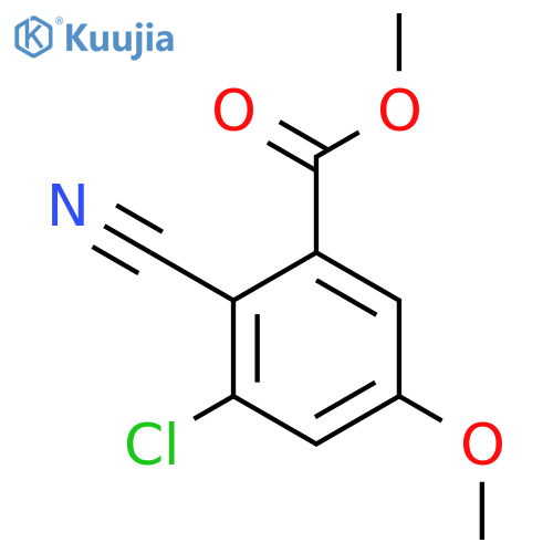 Methyl 3-chloro-2-cyano-5-methoxybenzoate structure