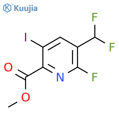 Methyl 3-(difluoromethyl)-2-fluoro-5-iodopyridine-6-carboxylate structure