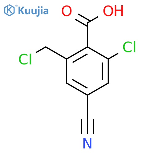 2-Chloro-6-chloromethyl-4-cyanobenzoic acid structure