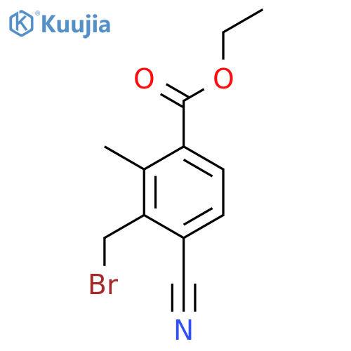 Ethyl 3-bromomethyl-4-cyano-2-methylbenzoate structure