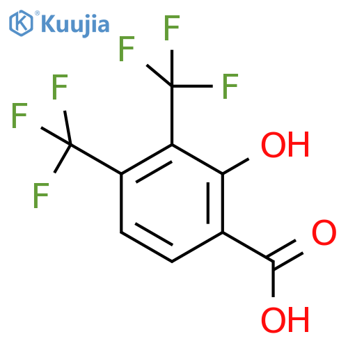 3,4-Bis(trifluoromethyl)-2-hydroxybenzoic acid structure