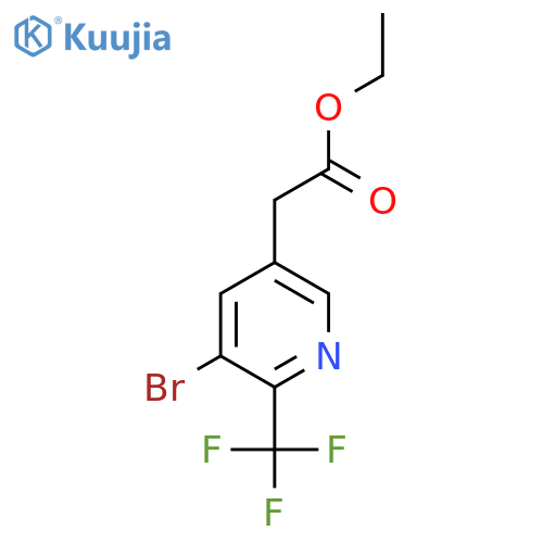 Ethyl 3-bromo-2-(trifluoromethyl)pyridine-5-acetate structure