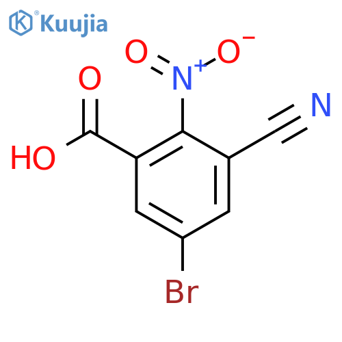 5-Bromo-3-cyano-2-nitrobenzoic acid structure