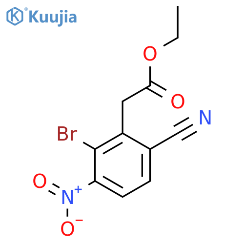 Ethyl 2-bromo-6-cyano-3-nitrophenylacetate structure
