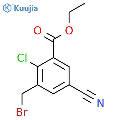 Ethyl 3-bromomethyl-2-chloro-5-cyanobenzoate structure