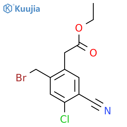 Ethyl 2-bromomethyl-4-chloro-5-cyanophenylacetate structure