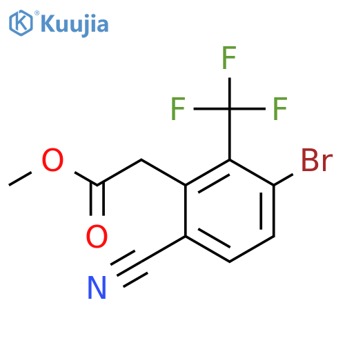 Methyl 3-bromo-6-cyano-2-(trifluoromethyl)phenylacetate structure