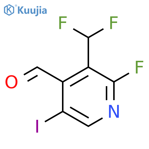 3-(Difluoromethyl)-2-fluoro-5-iodopyridine-4-carboxaldehyde structure