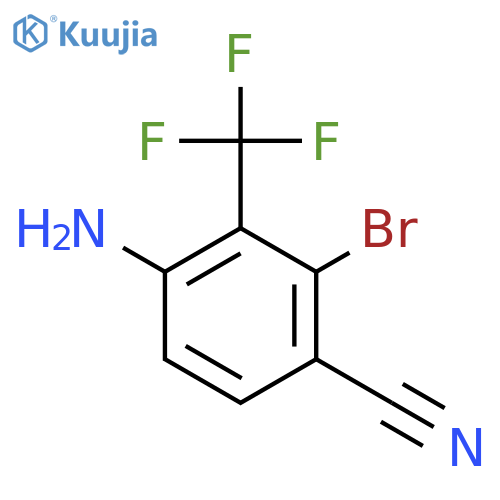 3-Bromo-4-cyano-2-(trifluoromethyl)aniline structure