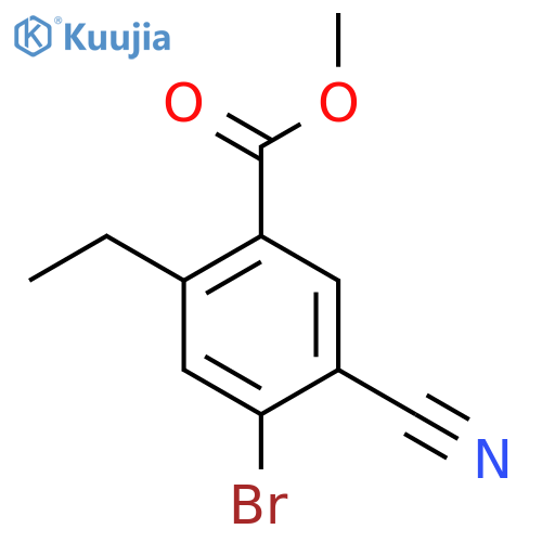 Methyl 4-bromo-5-cyano-2-ethylbenzoate structure
