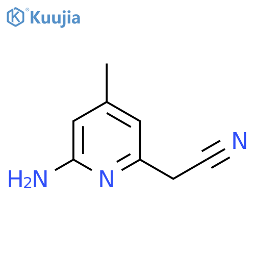 2-Amino-4-methylpyridine-6-acetonitrile structure