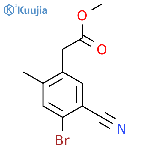 Methyl 4-bromo-5-cyano-2-methylphenylacetate structure